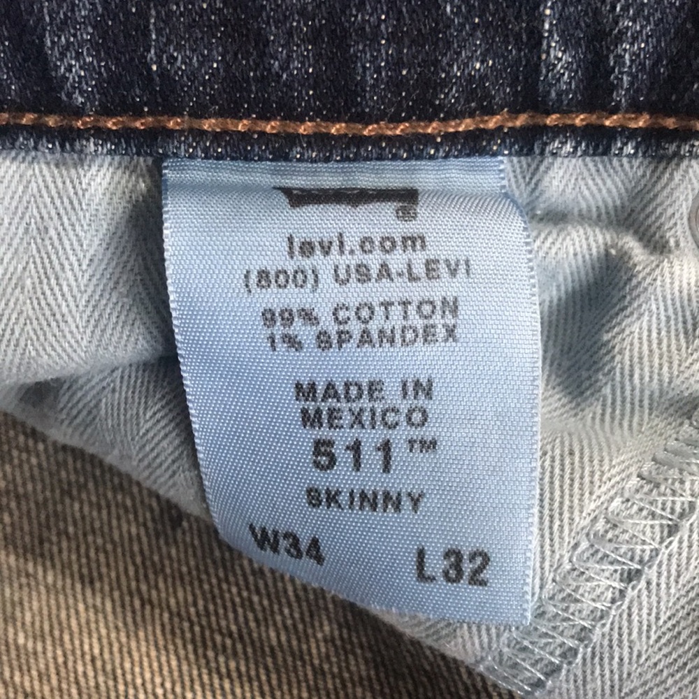 Levis Jean Shorts frayed skinny size 34 - Picture 7 of 7